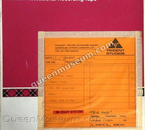 Queen 1973 Reel to Reel Tape