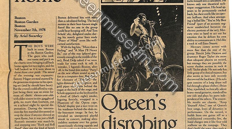 Queen Madison Square Garden Concert review 1978