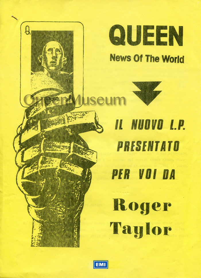 Queen Roger Taylor interview EMI Italiana