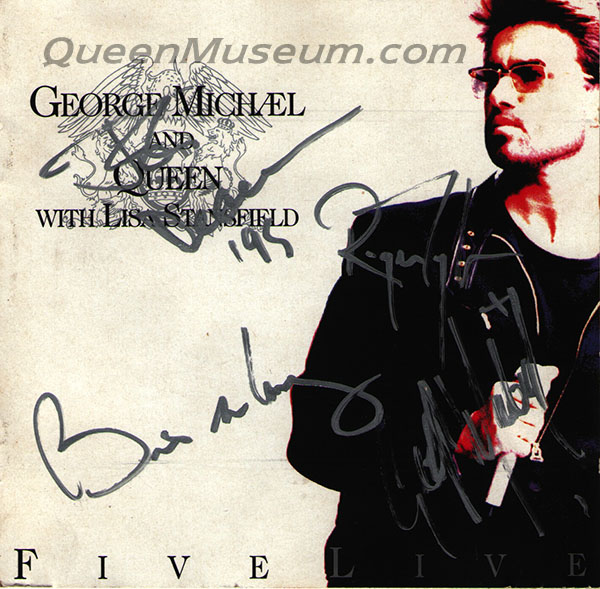 George Michael & Queen Five Live autgoraphed CD