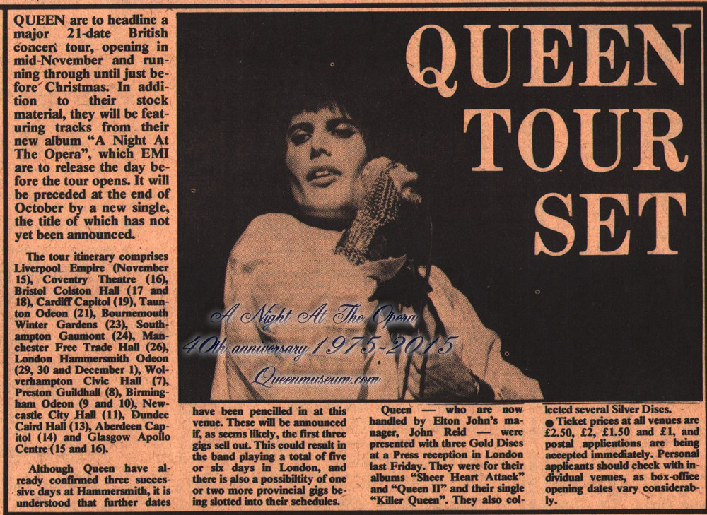 Queen New Musical Express, Sept. 27th 1975.