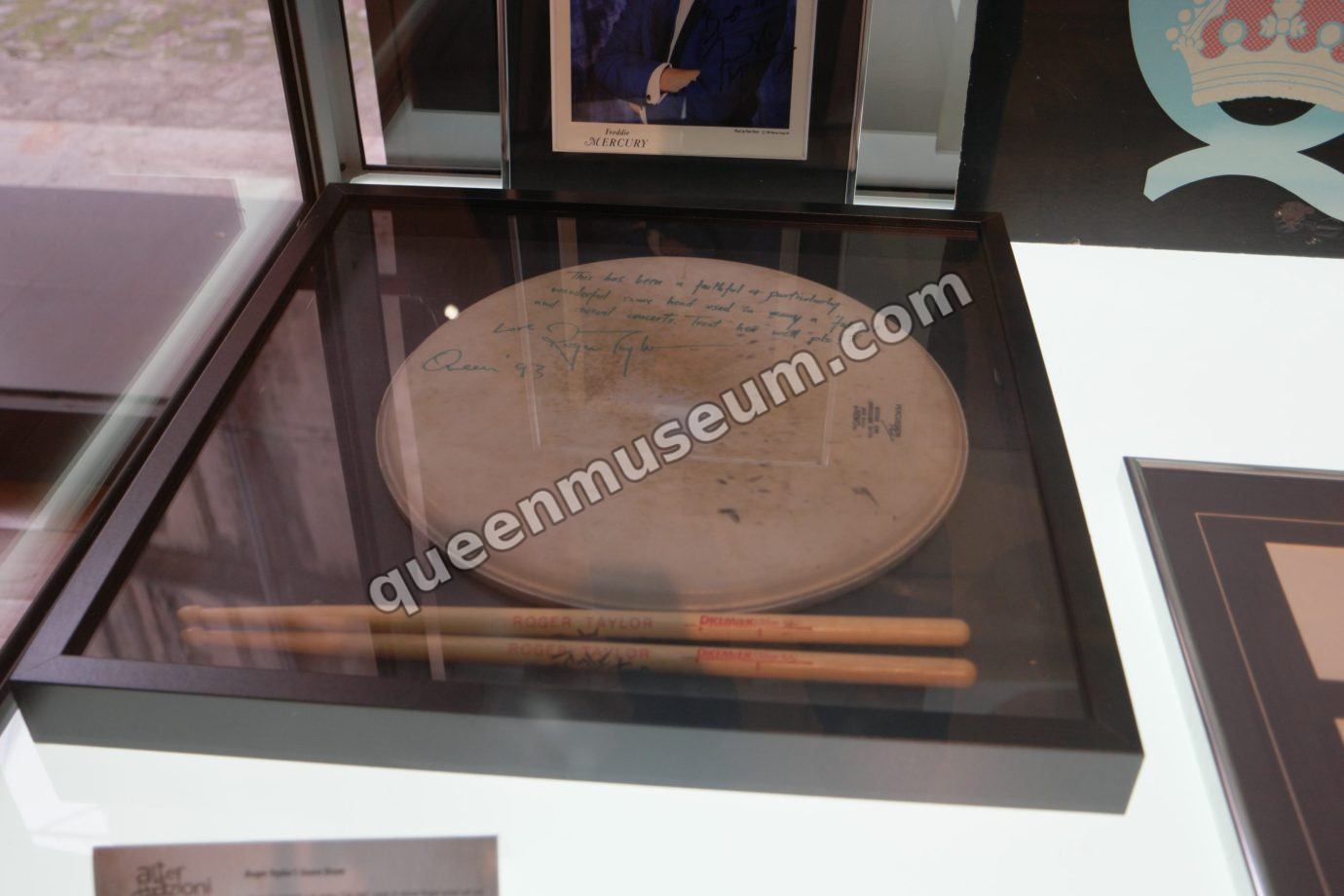 Roger Taylor's Snare Drum and Drumsticks