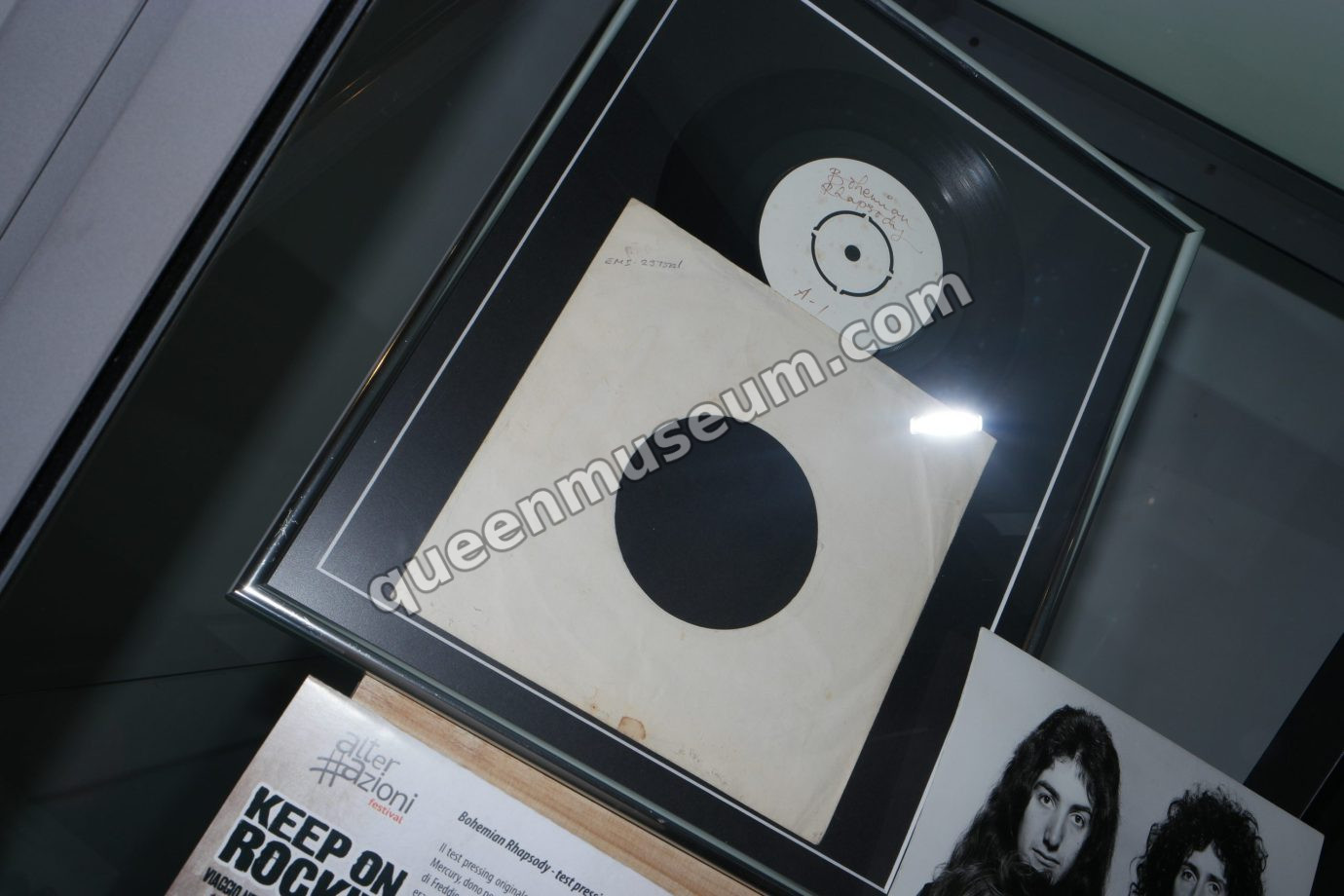 Test pressing label, Freddie's handwriting
