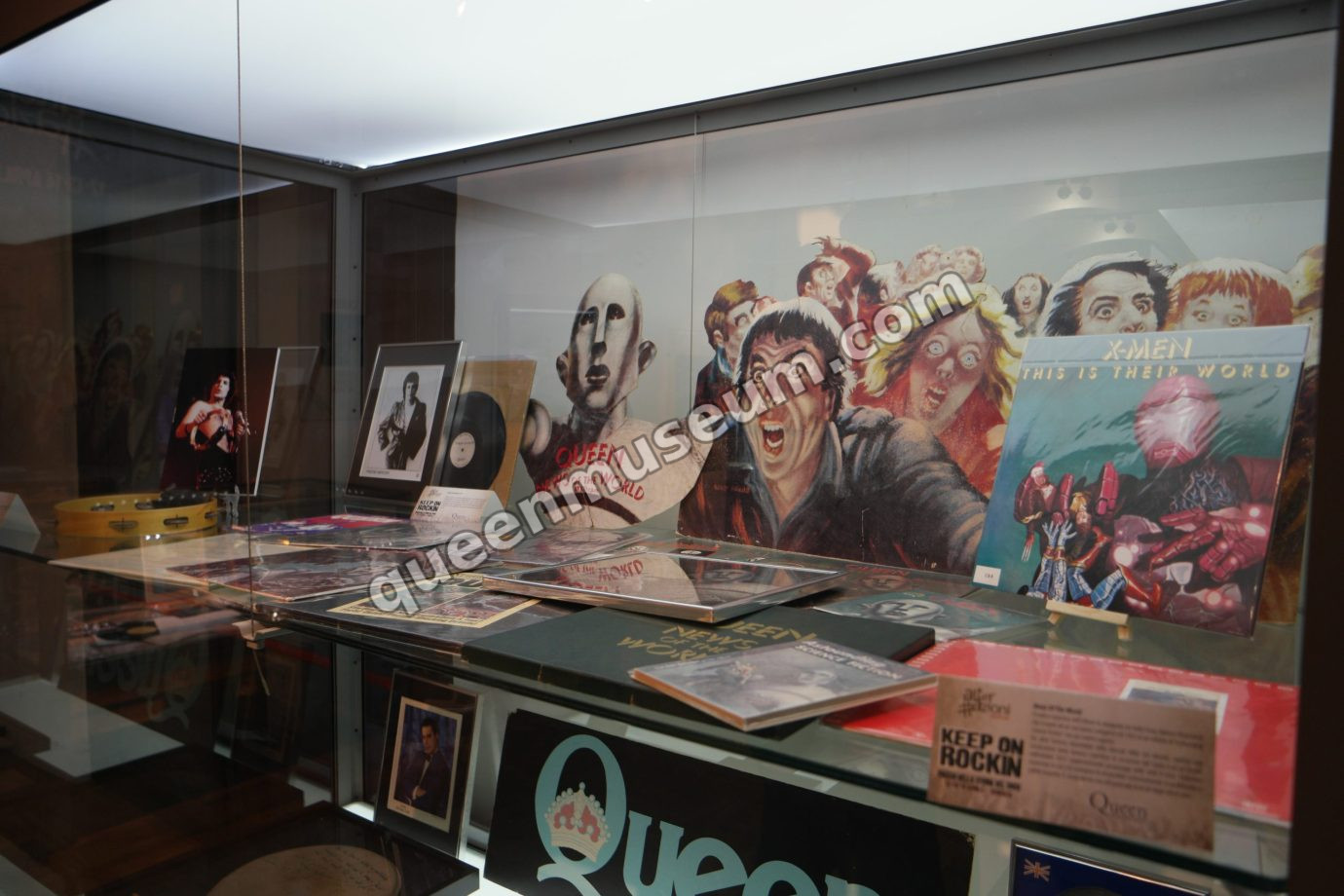 Wide view of the News of the World exhibition case